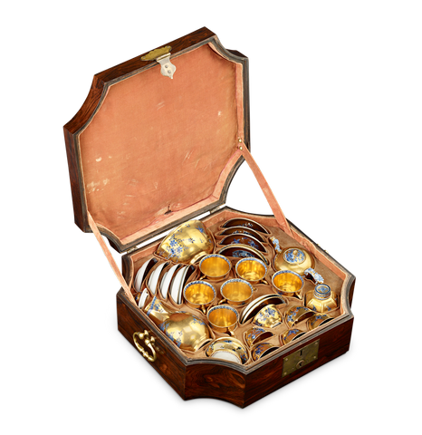 Meissen Gilt Traveling Tea Service