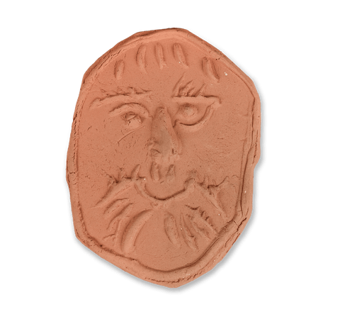 Visage Red Ceramic Medallion by Pablo Picasso