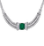 Retro Emerald and Diamond Necklace