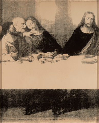 Last Supper Detail: Jesus, John, Peter and Judas by Andy Warhol