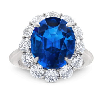 Ceylon Sapphire and Diamond Ring, 7.52 Carats
