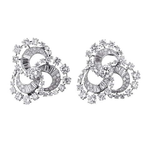 Cartier Diamond Brooches, 14.68 Carats