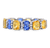 Julius Cohen Ceylon Yellow and Blue Sapphire Bracelet, 89.91 Carats