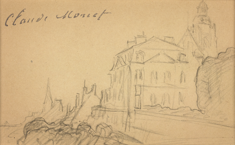 Village côtier by Claude Monet