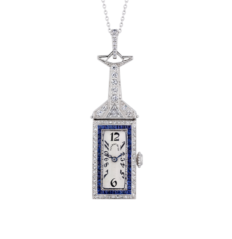Tiffany & Co. and C.H. Meylan Art Deco Pendant Watch