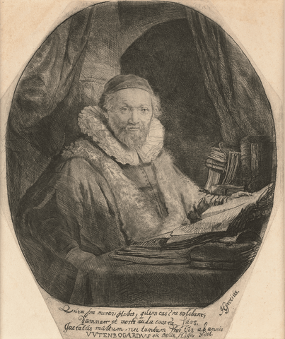Jan Uytenbogaert, Preacher of the Remonstrants by Rembrandt van Rijn