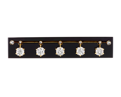 Tiffany & Co. Diamond and Onyx Brooch