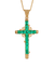 Colombian Emerald Cross Pendant, 14.50 Carats