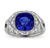 Art Deco-Style Sapphire Ring, 4.06 Carats