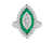 Art Deco-Style Diamond and Emerald Ring