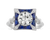 Art Deco-Style Diamond and Sapphire Ring