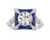 Art Deco-Style Diamond and Sapphire Ring
