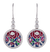 Ruby, Sapphire and Tsavorite Earrings