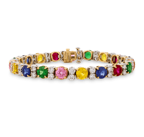 Oscar Heyman Multicolored Gemstone Bracelet