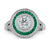 Art Deco-Style Diamond and Emerald Ring