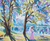 Promenade au bord de la rivière à Bony by H. Claude Pissarro