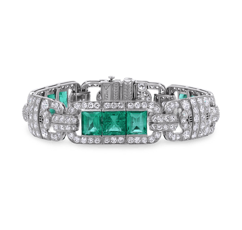 Tiffany and Co. Emerald and Diamond Bracelet