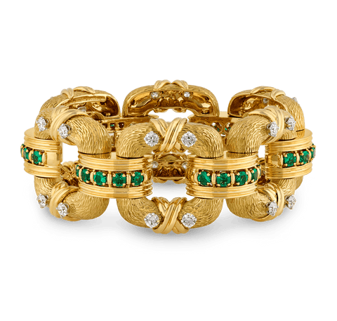 Jean Schlumberger for Tiffany & Co. Cooper Emerald and Diamond Bracelet
