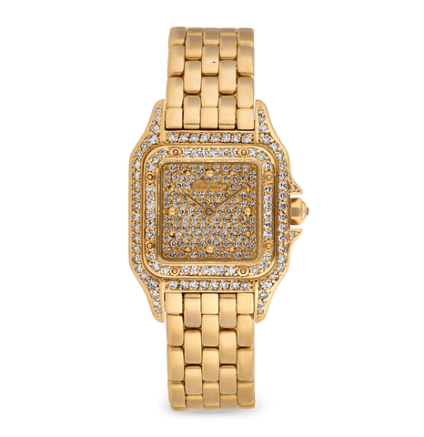 Cartier Panthère Yellow Gold Diamond Wristwatch