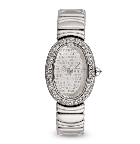 Cartier Baignoire White Gold Diamond Wristwatch