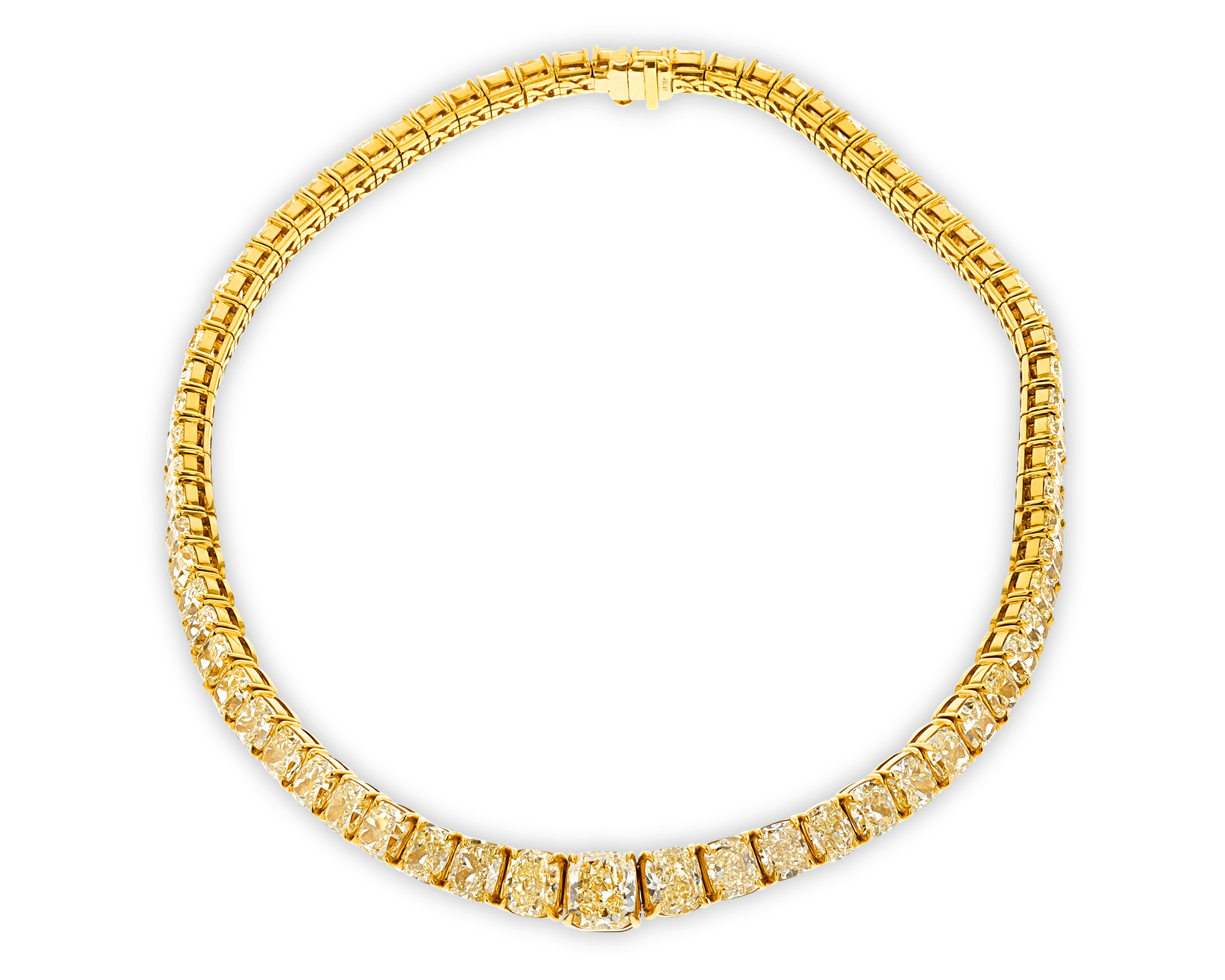 Fancy Yellow Diamond Necklace, 111.02 Carats