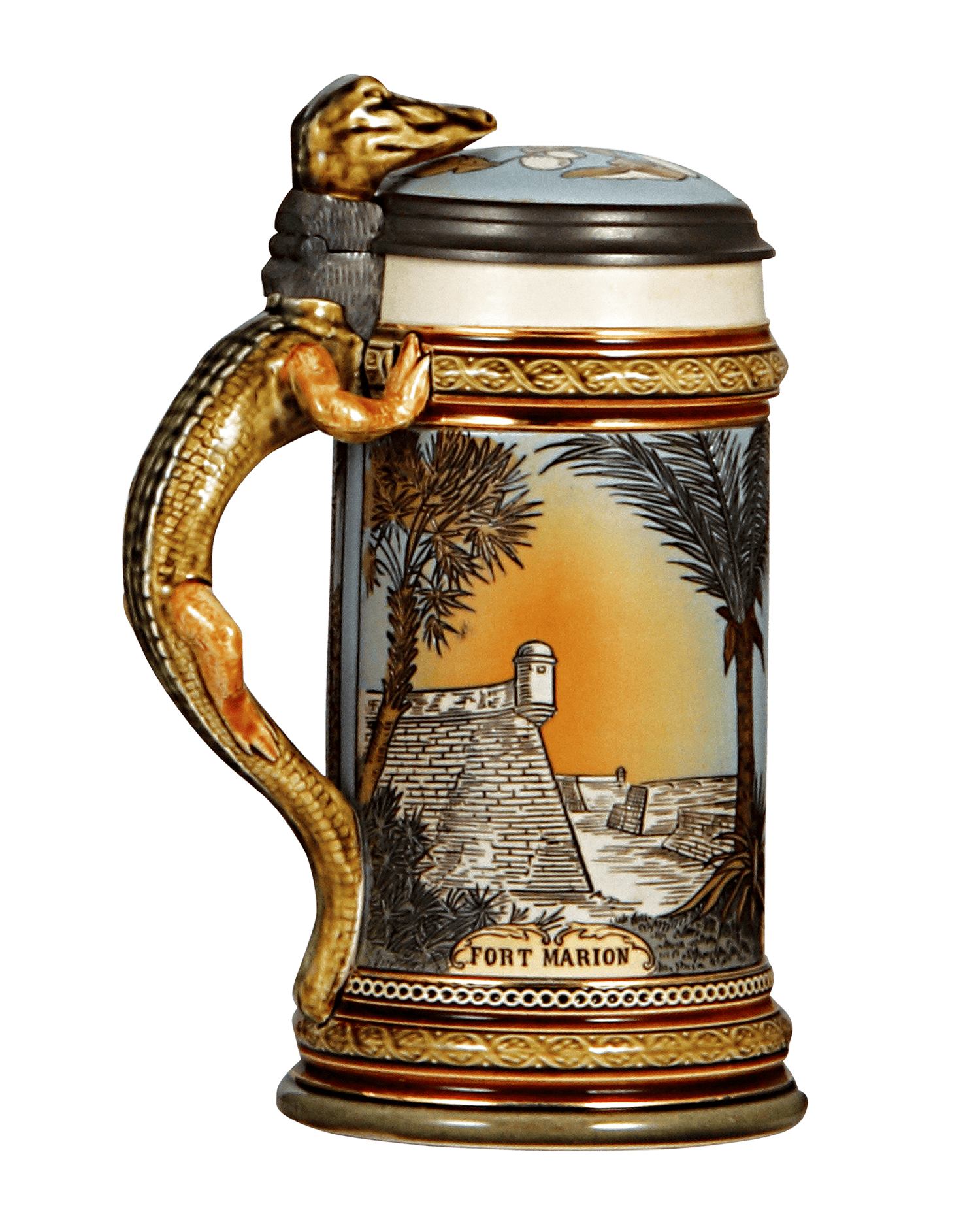 St. Augustine Mettlach Beer Stein