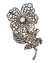 Victorian Diamond Flower Pin, 23.10 Carats