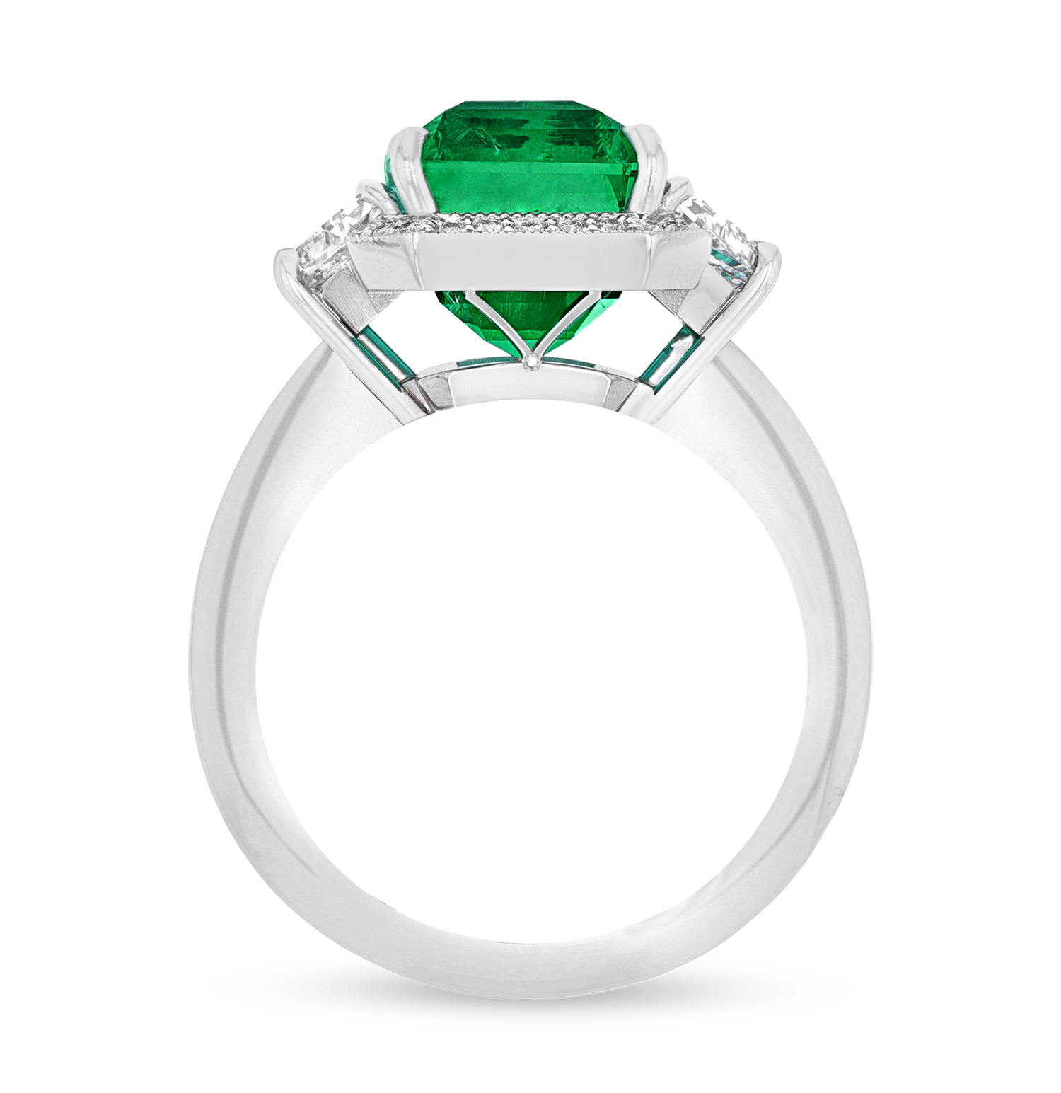 Natural Colombian Emerald Ring, 5.46 carats