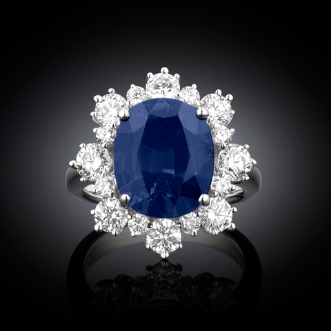 Ceylon Sapphire Ring, 7.10 Carats