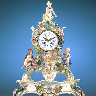 French Empire Troubadour Mantel Clock