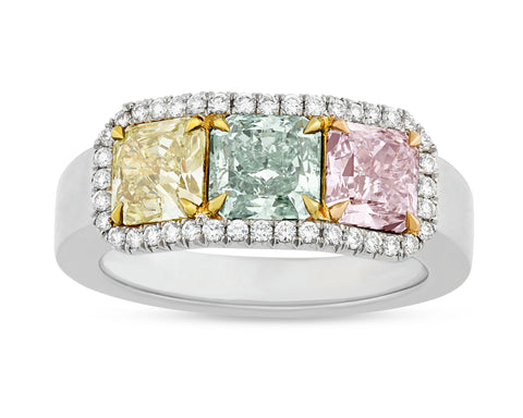 Fancy Vivid Yellow Diamond Ring, 3.70 Carats