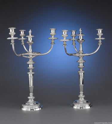 Pair of Sheffield Plate Candlesticks by Matthew Boulton