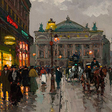 Les Grands Boulevards (Café Américain) by Jean Béraud