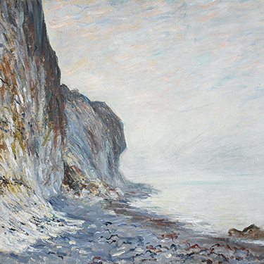 Falaises, temps gris by Claude Monet