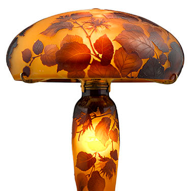 Émile Gallé Pointed Top Cameo Glass Lamp