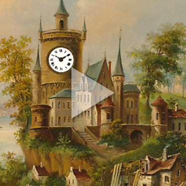 Rare 19th-Century Musical Picture Clock