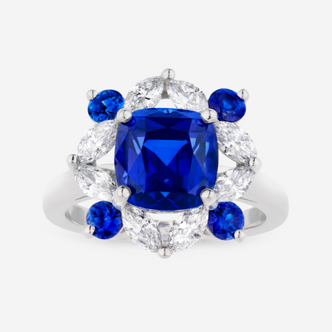 Oscar Heyman Ceylon Sapphire Earrings, 8.05 Carats