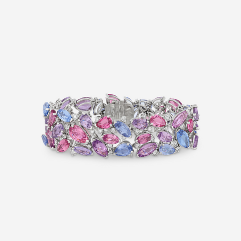 Oscar Heyman Fancy Sapphire and Diamond Bracelet