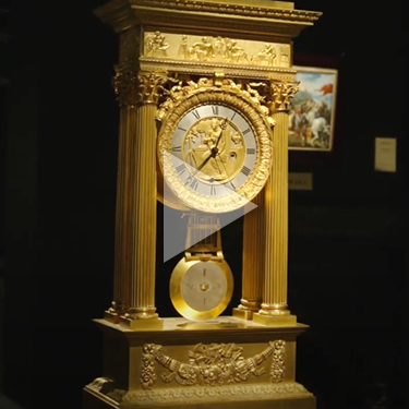 Double-Sided French Ormolu Portico Clock