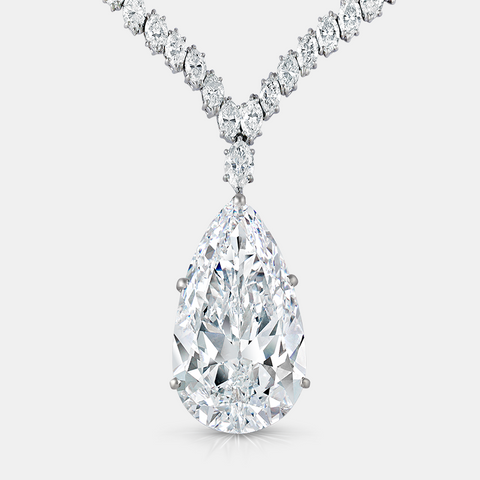 Harry Winston White and Yellow Diamond Line Necklace, 13.89 carats