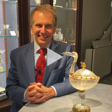 Expert Insights: Viennese Rock Crystal and Silver Gilt Crane Tazza