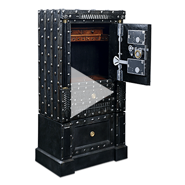 18th-Century Tabletop Italian Iron Safe