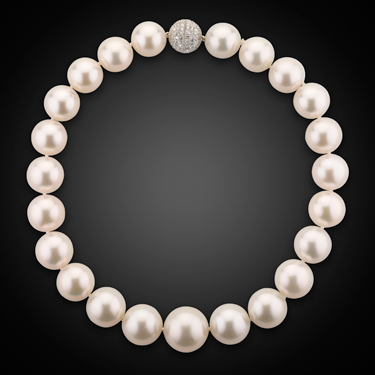 Pearl and Diamond Earrings by Raymond Yard
