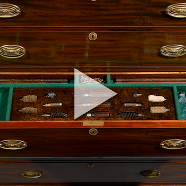 George III Mahogany Gun Collector's Chest