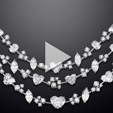 David Morris Three Strand Diamond Necklace, 72.58 Carats