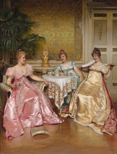 Afternoon Tea for Three by Charles-Joseph-Frédéric Soulacroix