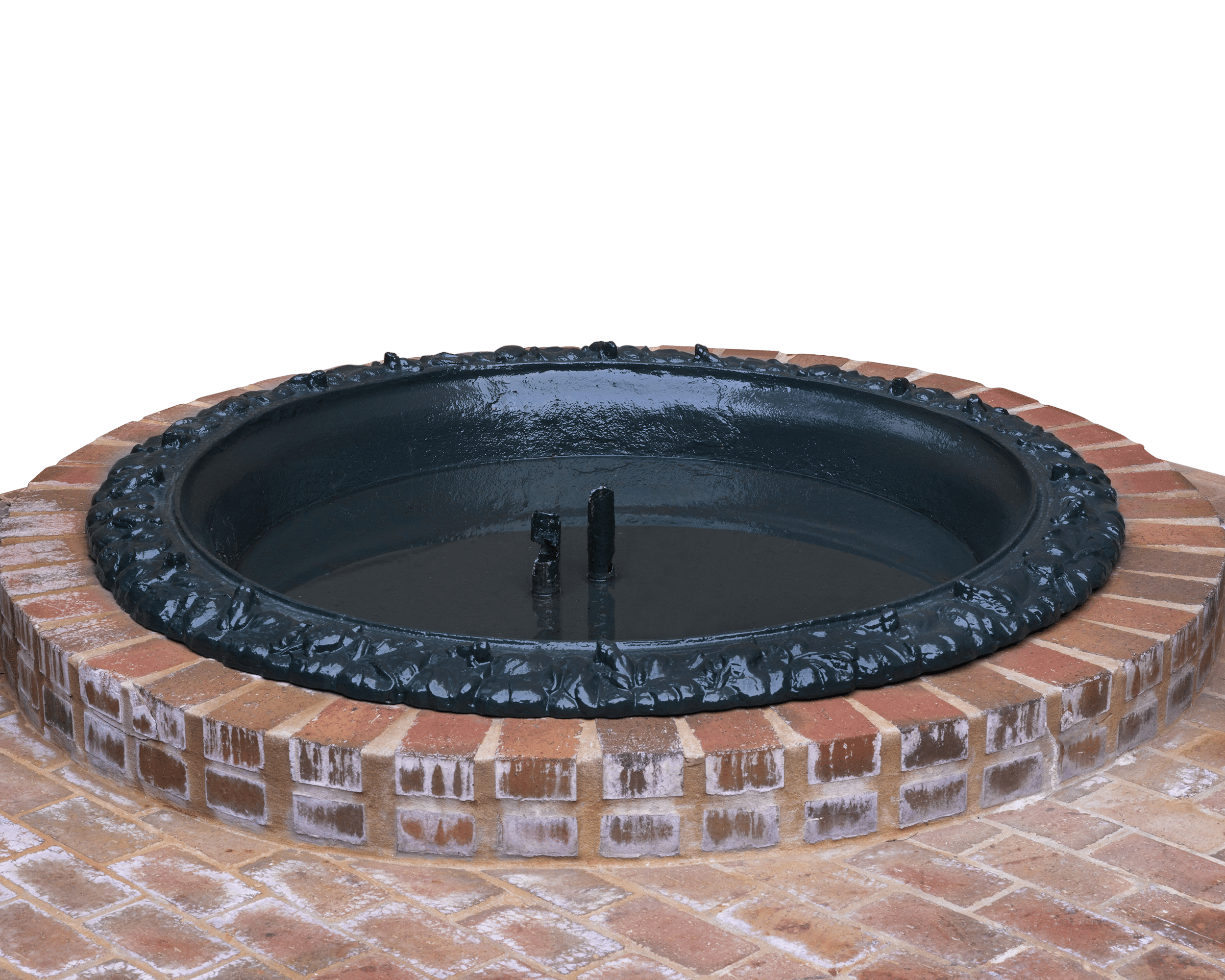 This stately Victorian fountain pan is attributed to J.W. Fiske Iron Works of New York.
