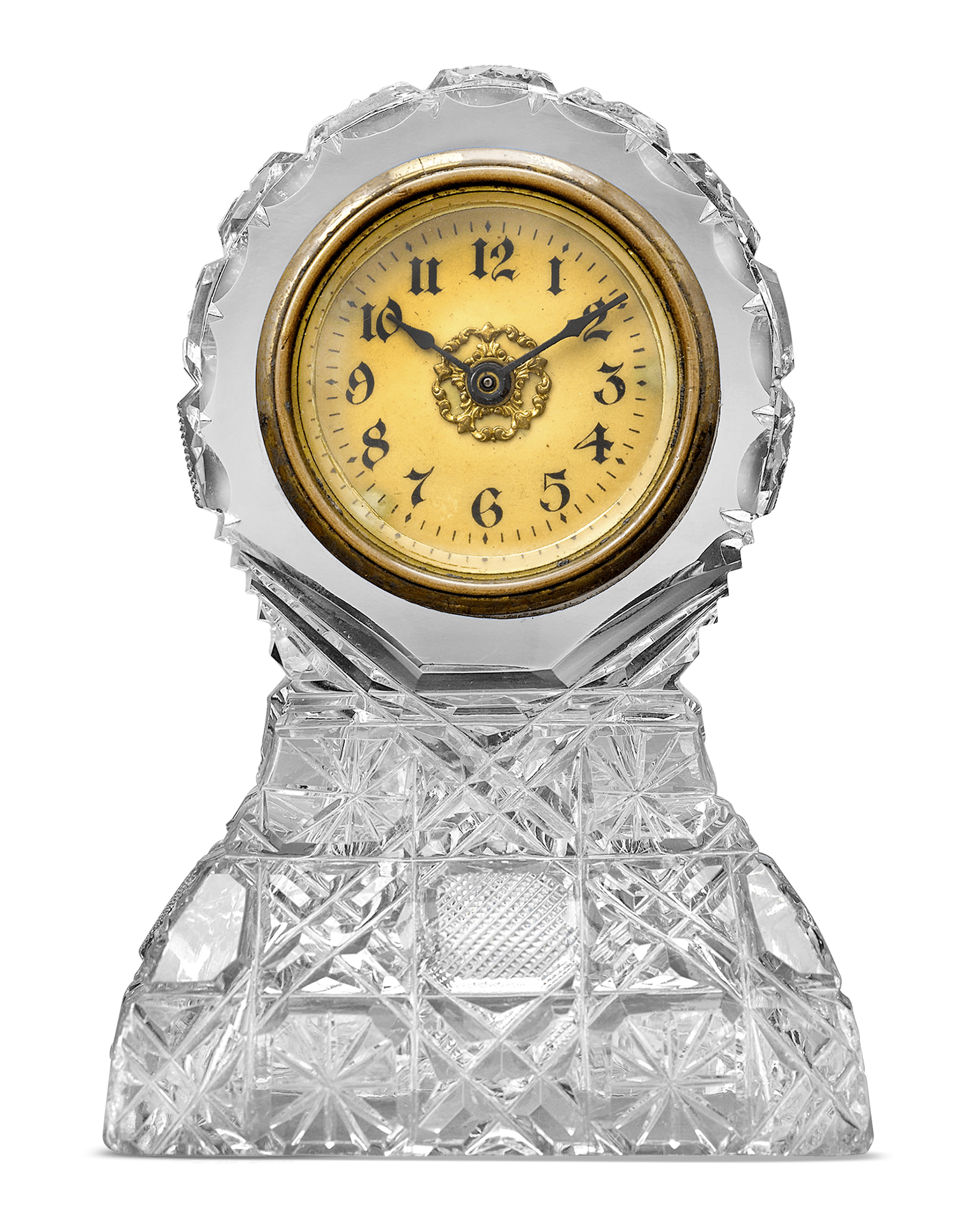 J.D. Bergen Cut Glass Clock