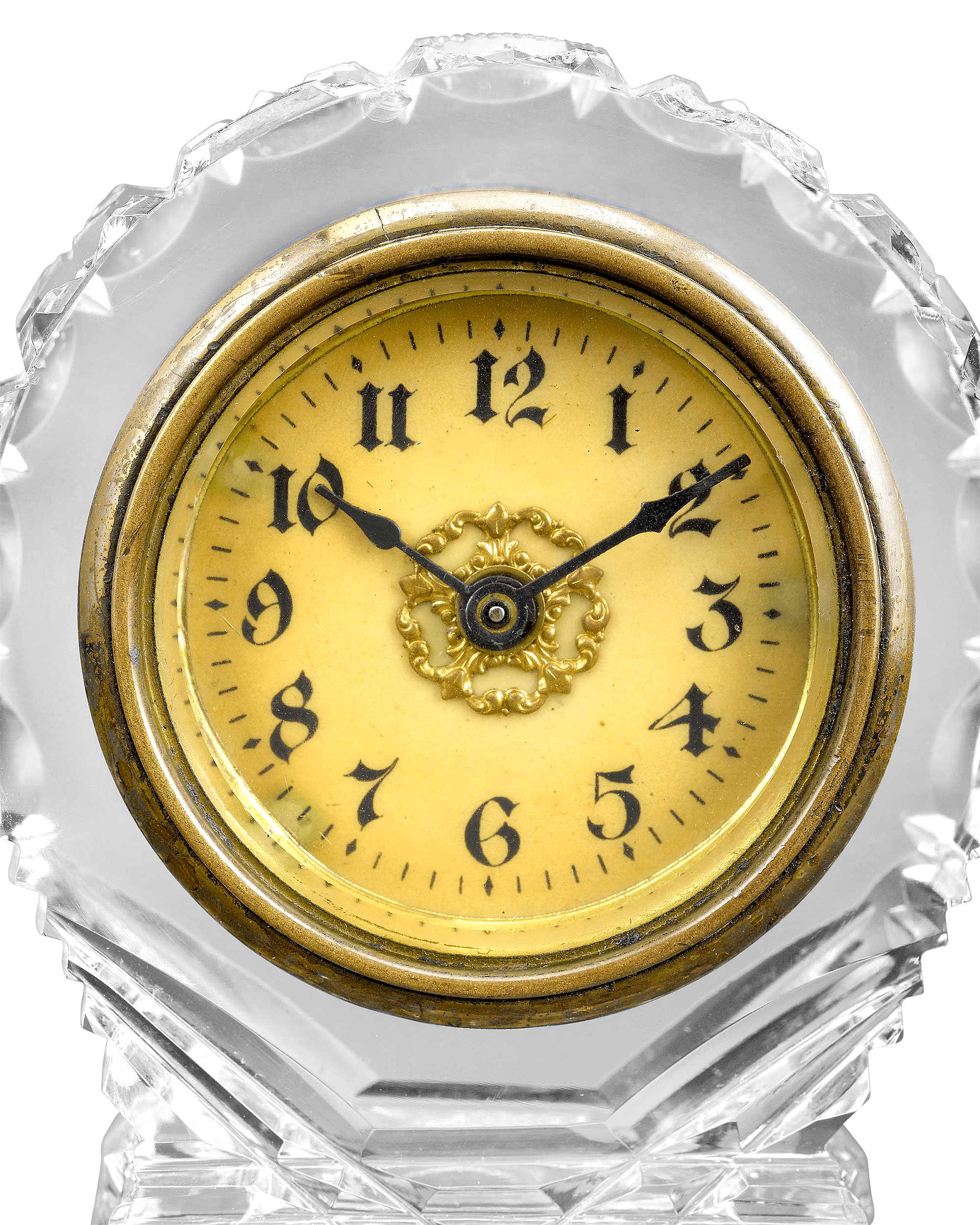 J.D. Bergen Cut Glass Clock