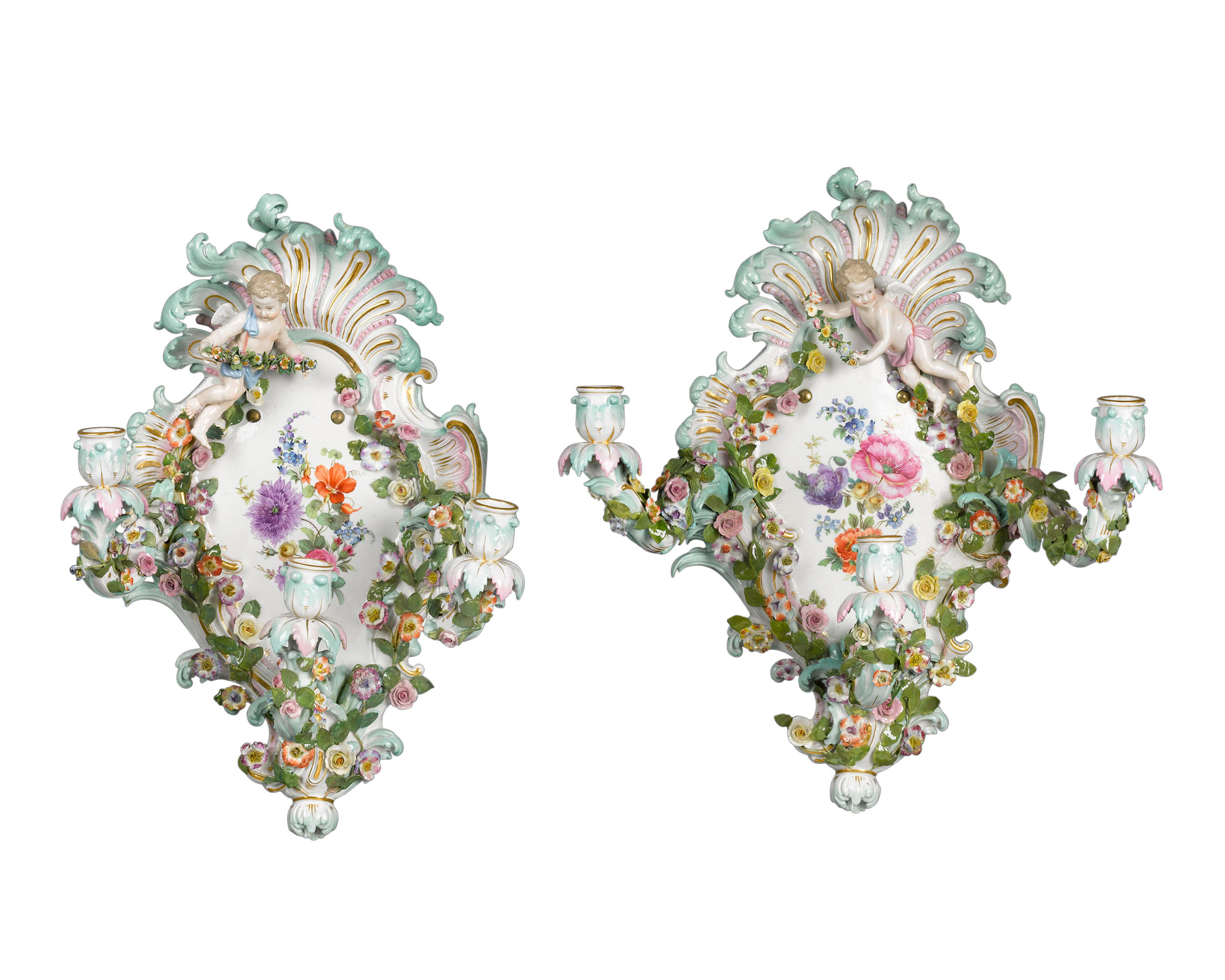 Meissen Wall Sconces